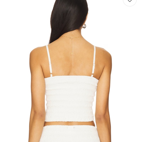 BobiBLACK Revolve Smocked Tube Top in White // Size S - Picture 2 of 5